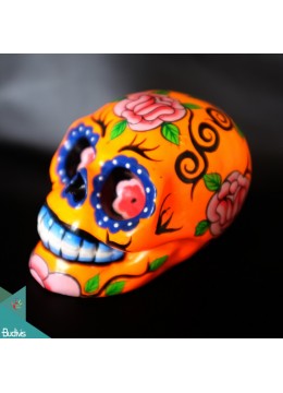 Artificial Resin Skull Hand-Painted Wall Decoration Painting, Resin Statue Custom Hand, Statue Collectible Statue Resin