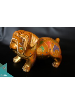 Faux Bali Resin Bulldog Home Decor, Resin Figurines Custom Hand, Statue Collectible Figurines Resin