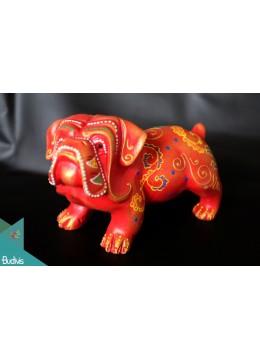 Faux Bali Resin Bulldog Home Decor, Resin Figurines Custom Hand, Statue Collectible Figurines Resin