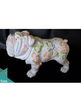 Faux Bali Resin Bulldog Home Decor, Resin Figurines Custom Hand, Statue Collectible Figurines Resin