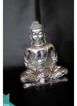 Resin Buddha Statue Silver, Resin Figurine Custom Figurine, Statue Collectible Figurine Resin