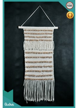 Bali Wall Hanging Macrame Knot With Natural Shell Rope