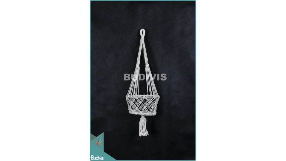 Best Selling Flower Basket Planter Shorter Hippie Rope Hanging Lace