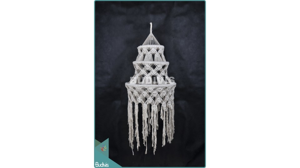 Hot Sale Stye Lamp Shade Chandelier Cotton Rope Hippie Hanging Bohemian Style Handmade