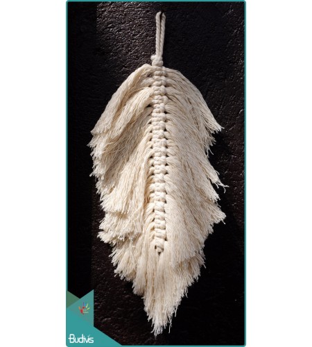 Bohemian Style Lace Feather Large Keychain