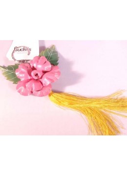 Tassel Keychain Leather Flower