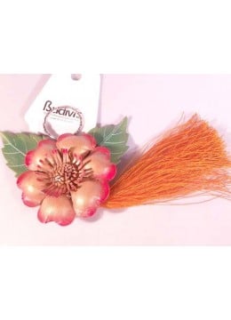 Tassel Keychain Leather Flower