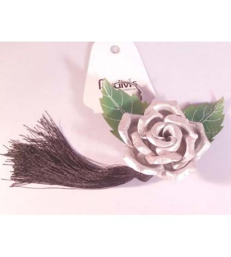 Tassel Keychain Leather Flower