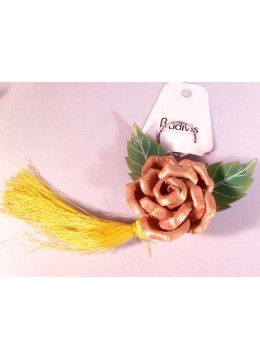 Tassel Keychain Leather Flower