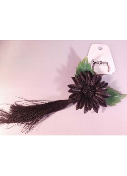 Tassel Keychain Leather Flower