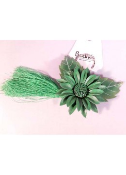 Tassel Keychain Leather Flower