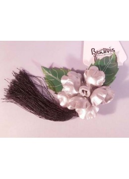 Tassel Keychain Leather Flower