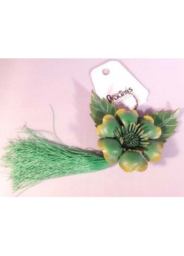 Tassel Keychain Leather Flower