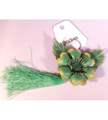 Tassel Keychain Leather Flower