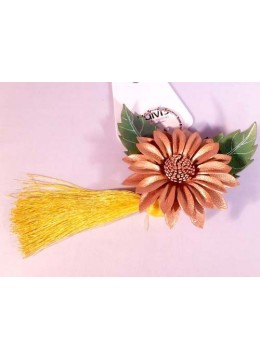 Tassel Keychain Leather Flower