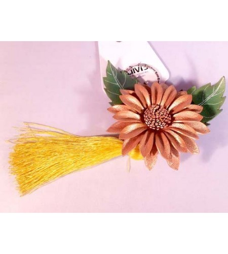 Tassel Keychain Leather Flower