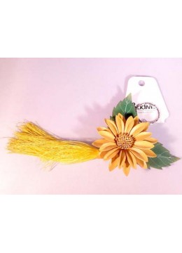 Tassel Keychain Leather Flower