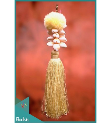 Tassel Keychain With Baby Shell