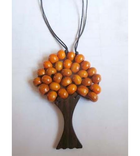 Wood Beads Tree Necklace