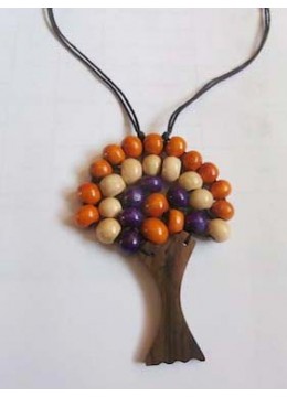 Wood Beads Tree Necklace