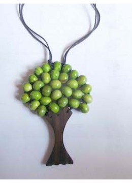 Wood Beads Tree Necklace