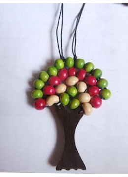 Wood Beads Tree Necklace