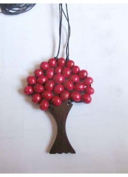 Wood Beads Tree Necklace