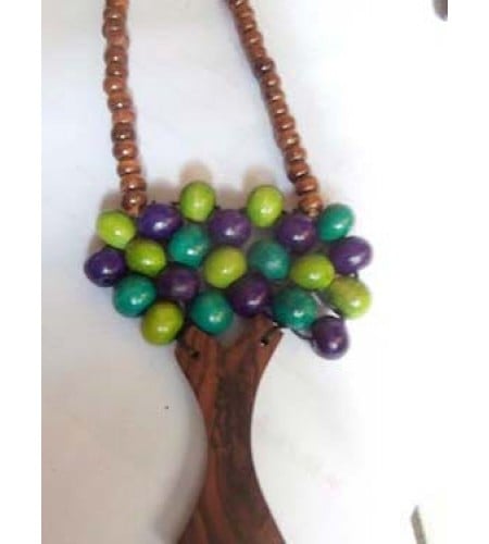 Wood Beads Tree Necklace