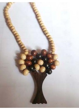 Wood Beads Tree Necklace