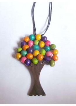 Wood Beads Tree Necklace