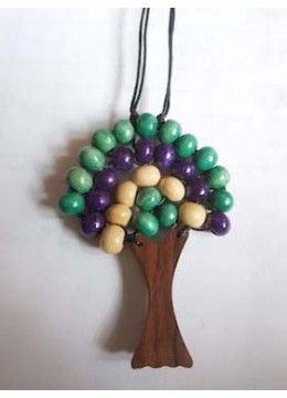 Wood Beads Tree Necklace