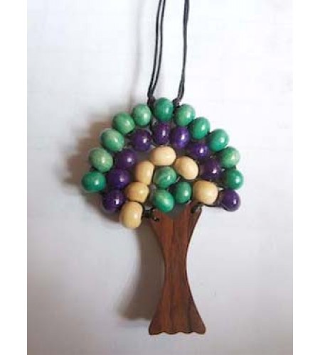 Wood Beads Tree Necklace