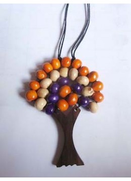 Wood Beads Tree Necklace