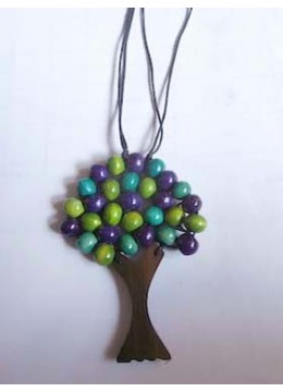 Wood Beads Tree Necklace