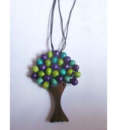 Wood Beads Tree Necklace