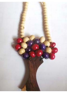 Wood Beads Tree Necklace