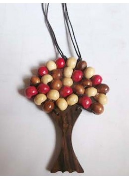 Wood Beads Tree Necklace