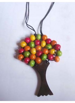 Wood Beads Tree Necklace