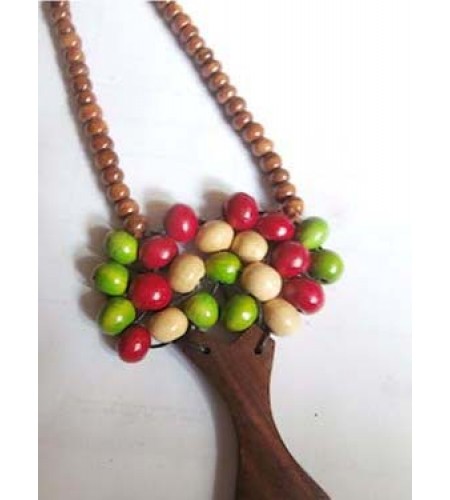 Wood Beads Tree Necklace