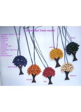 Wood Beads Tree Necklace