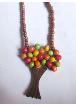 Wood Beads Tree Necklace