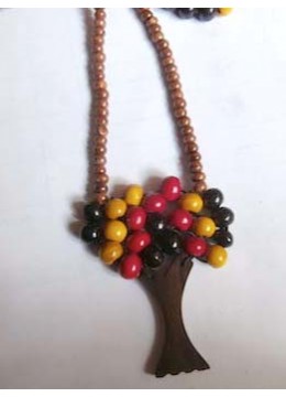 Wood Beads Tree Necklace