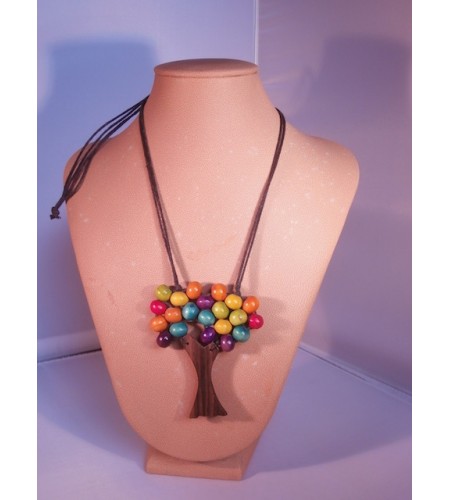 Wood Beads Tree Necklace