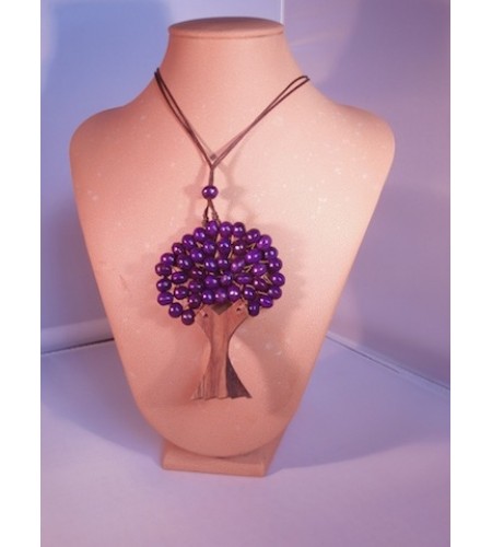 Wood Beads Tree Necklace