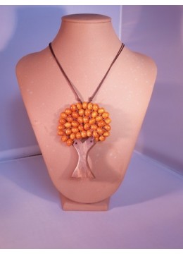 Wood Beads Tree Necklace