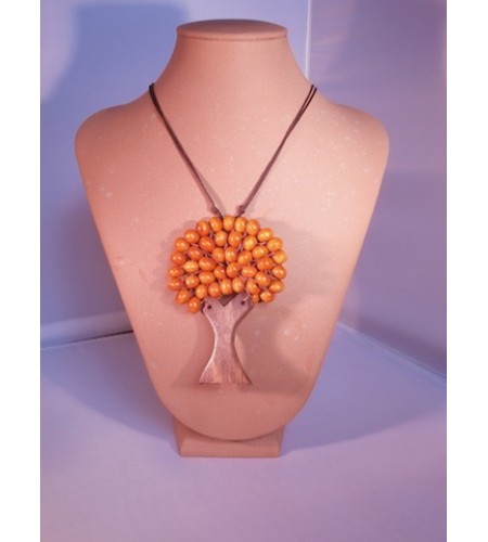 Wood Beads Tree Necklace