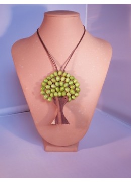 Wood Beads Tree Necklace