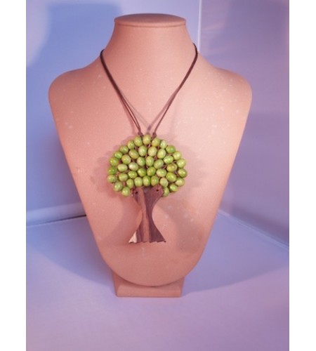 Wood Beads Tree Necklace