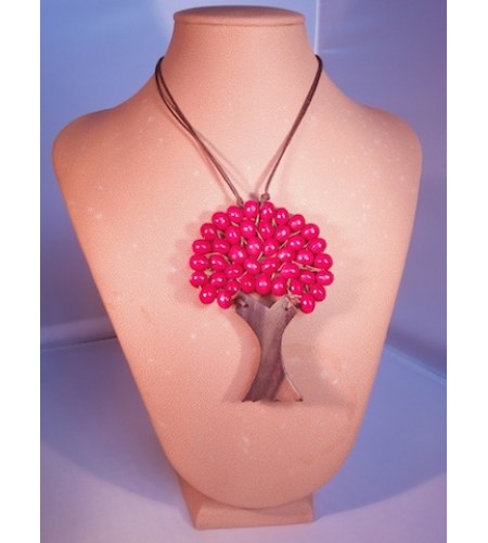 Wood Beads Tree Necklace