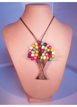 Wood Beads Tree Necklace